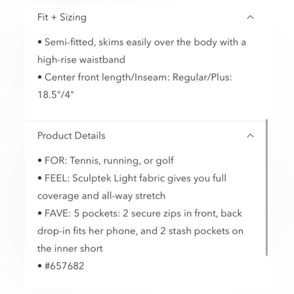 NWT Athleta Fairway Navy Golf Skort 16” Size 3X - Picture 5 of 9